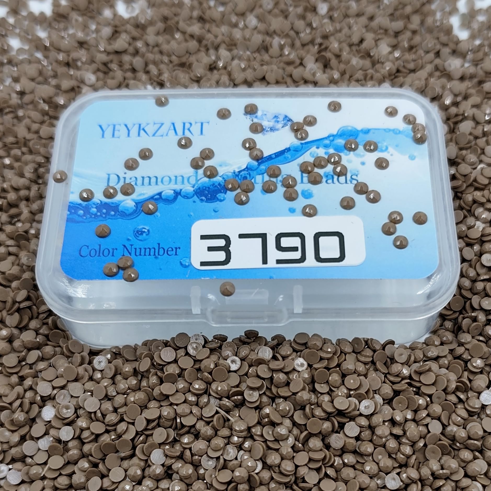 YEYKZART 3790 Diamond Painting Replacement Round Diamonds Beads Rhinestones Accessories for Diamond Art Missing Color 3500 PCS — image 1