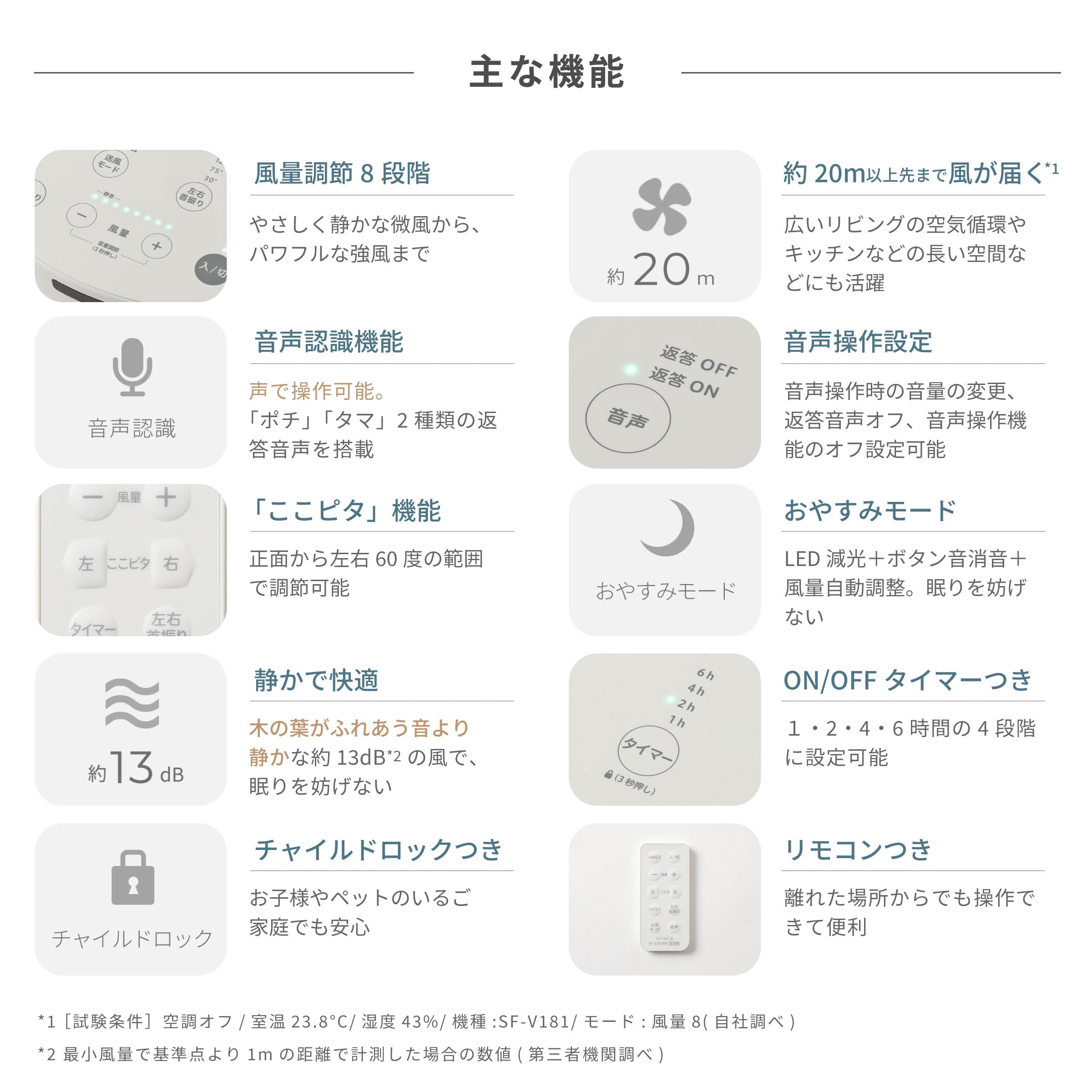 Amazon | シロカ DC音声操作サーキュレーター扇風機 シロカのポチタマ
