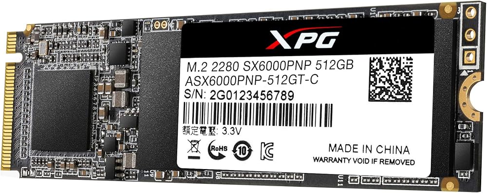 ADATA XPG SX6000 Pro, 512GB PCIe NVMe M.2 2280 Internal Solid State Drive thumbnail 2