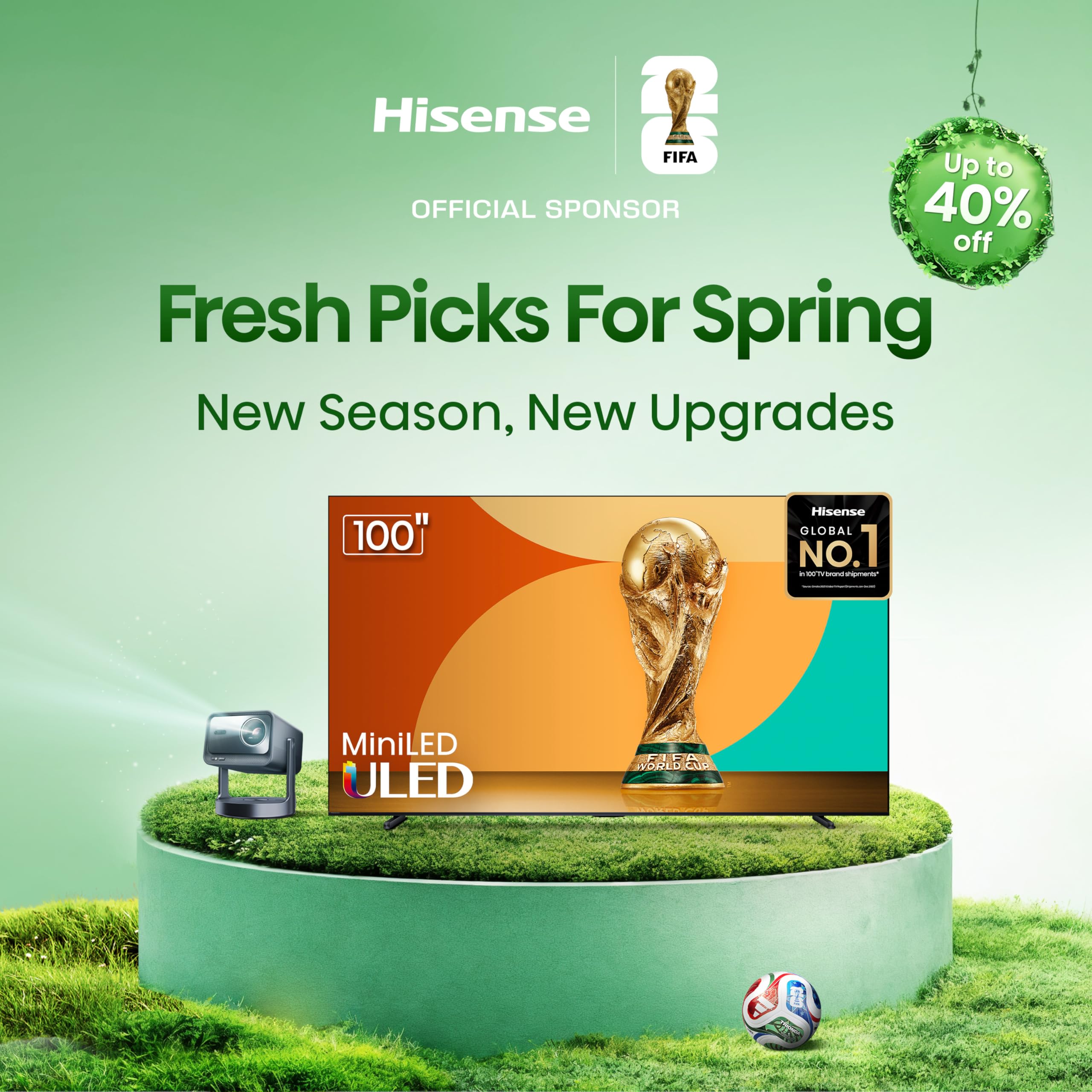 Close-up of the Hisense 65E6QF's QLED panel showcasing vibrant color reproduction.
