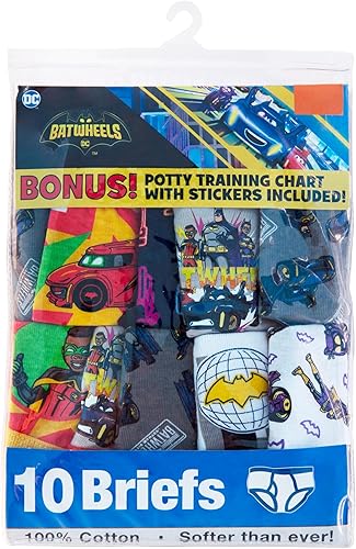 Miniatura 4 de DC Comics Calzoncillos exclusivos de Batwheels 100% algodón para niño con Batmobile, Redbird & Battruck, 23t & 4t