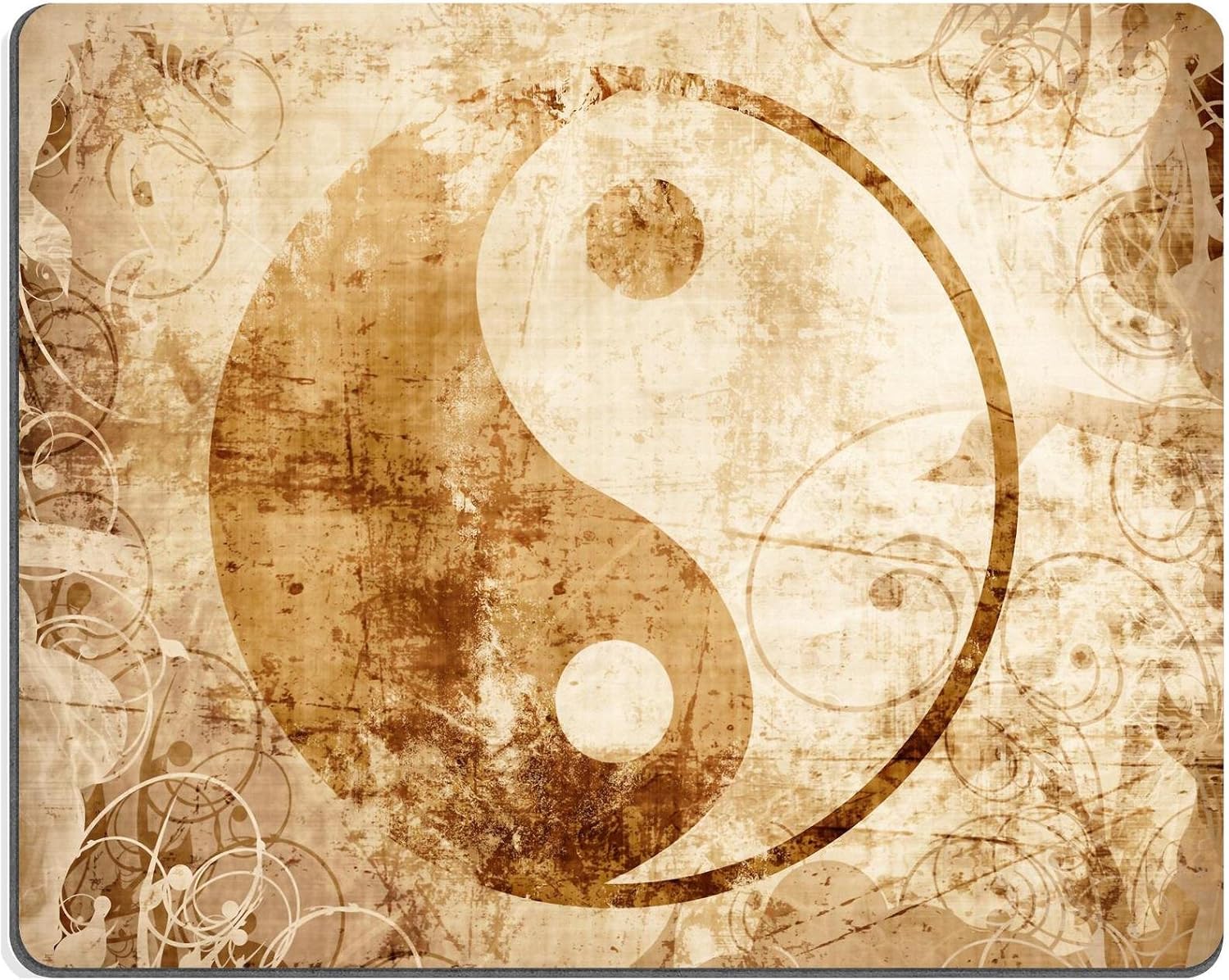 Mouse Pad Natural Rubber Mousepad Yin Yang Sign with Some Highlights and Reflections Image ID 15009516