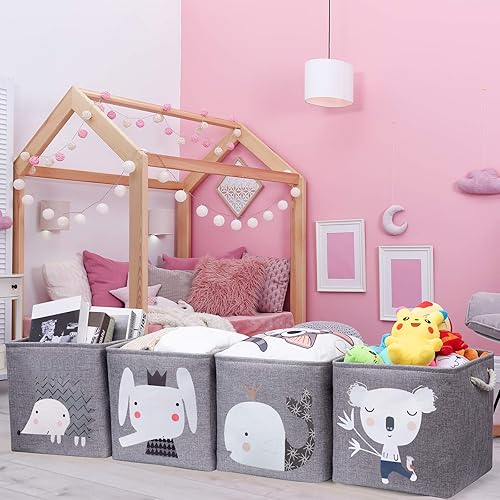 Miniatura 2 de Contenedores de almacenamiento para juguetes de 11 x 11 pulgadas, cubos de almacenamiento de tela para niños, estantes, organización. Organizadores