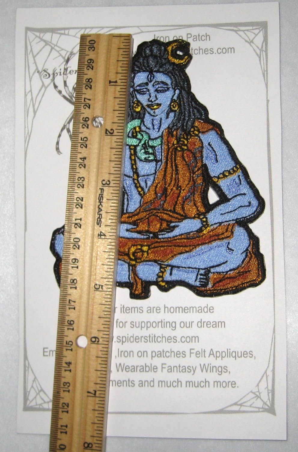 Lovely Peaceful Lord Shiva Iron on Patch Applique Hinduism