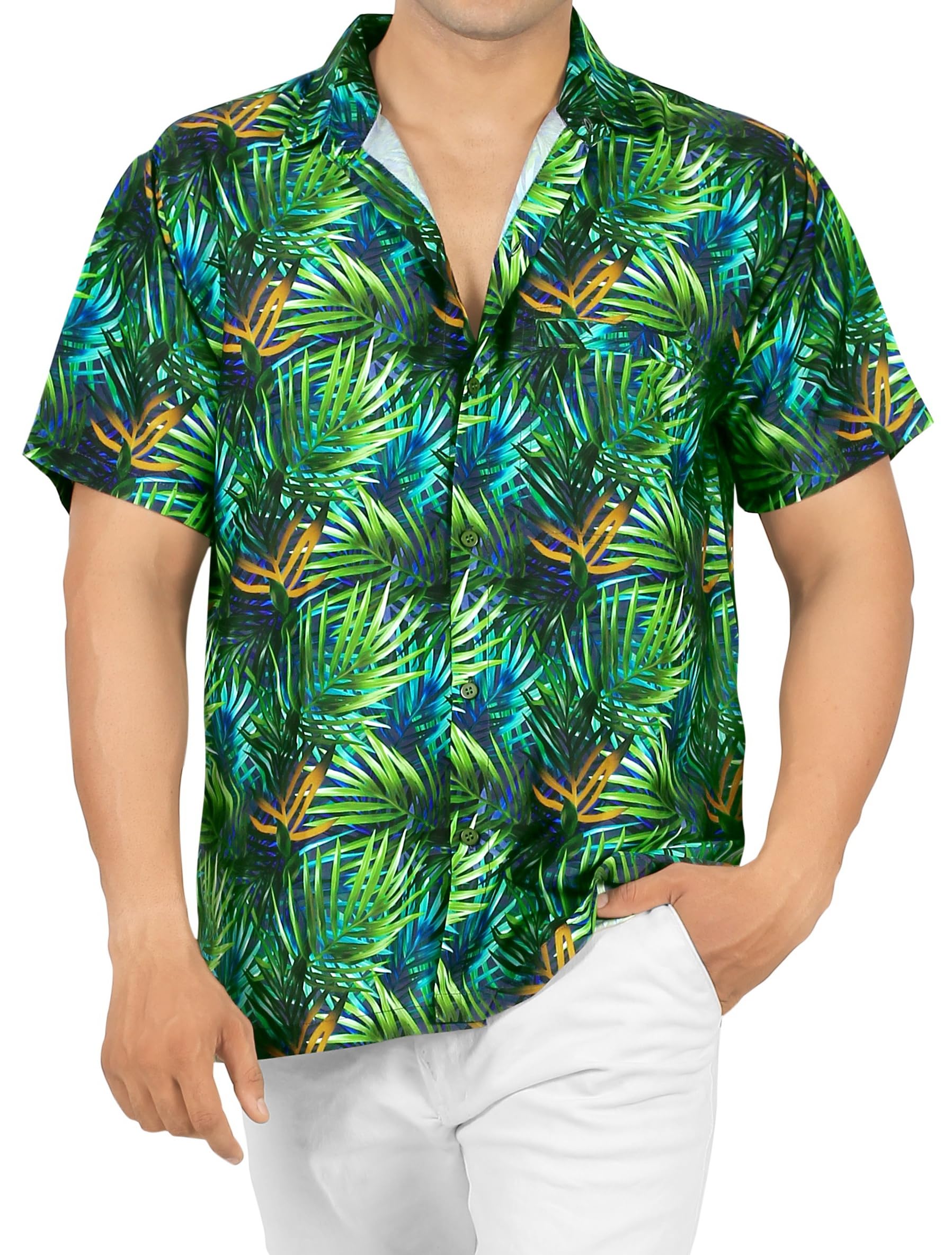 HAPPY BAY Men's Casual Shirt Pocket Button Down Summer