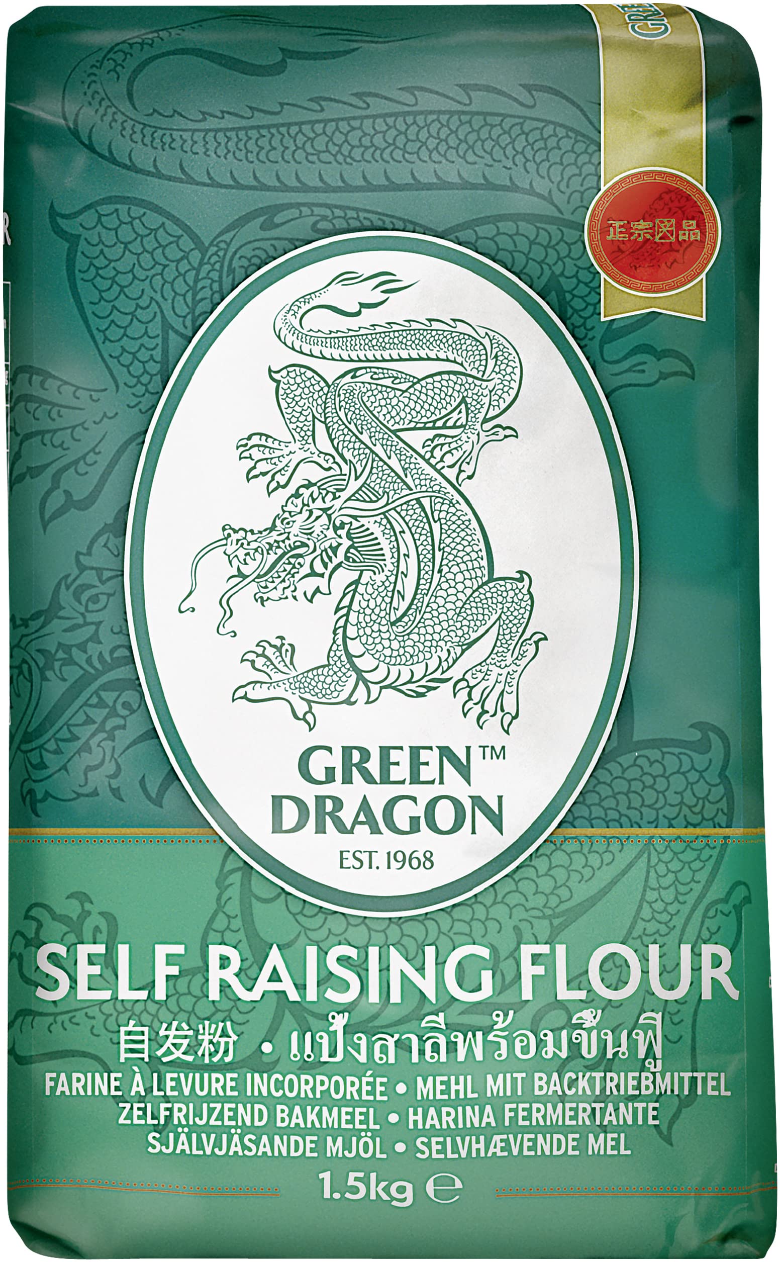 Green Dragon, Harina especial con levadura (leudante), 1500 g