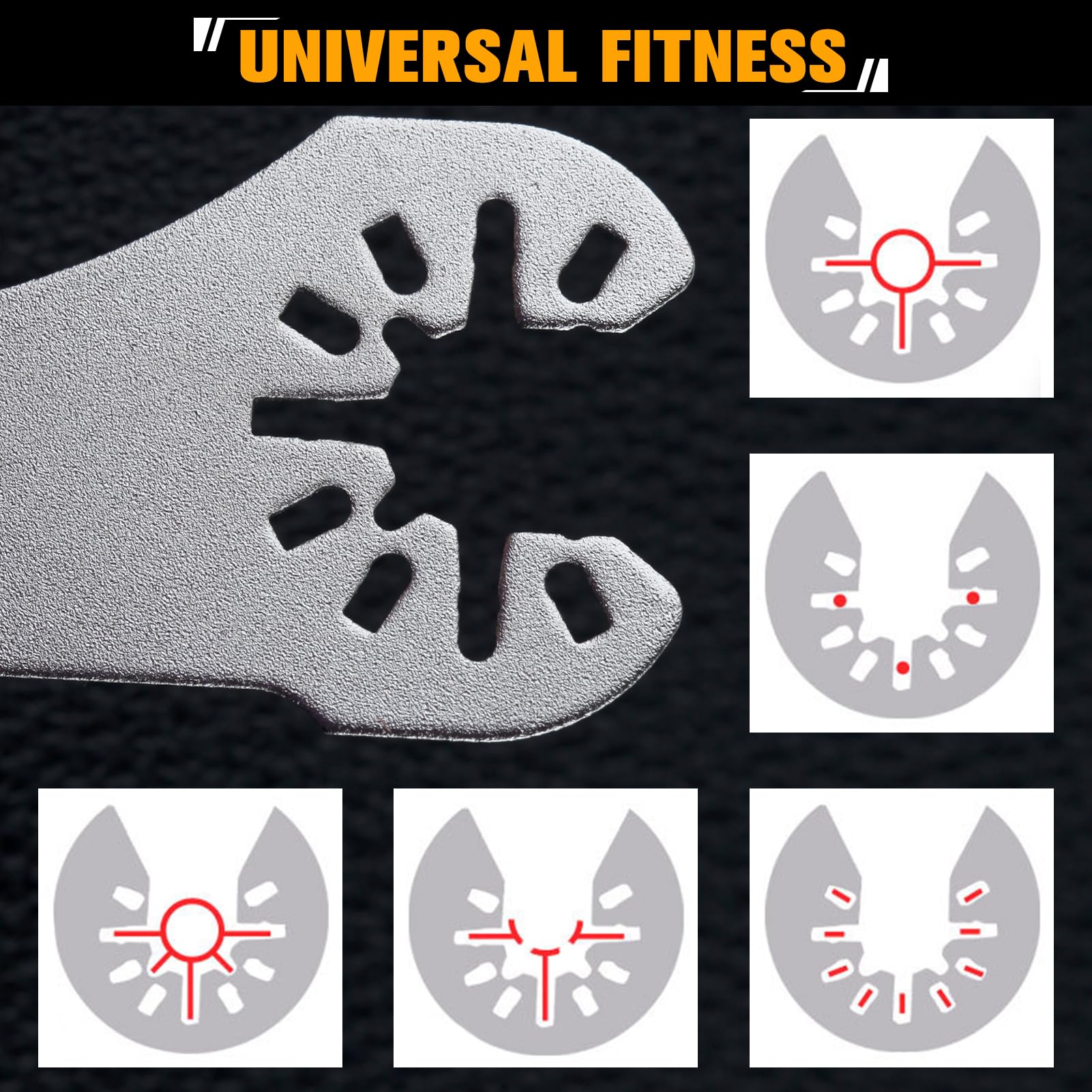 LEONTOOL Diamond Oscillating Tool Blade, 3 PCS Oscillating Multi Tool Blade Sets, Diamond Oscillating Blade - Image 3