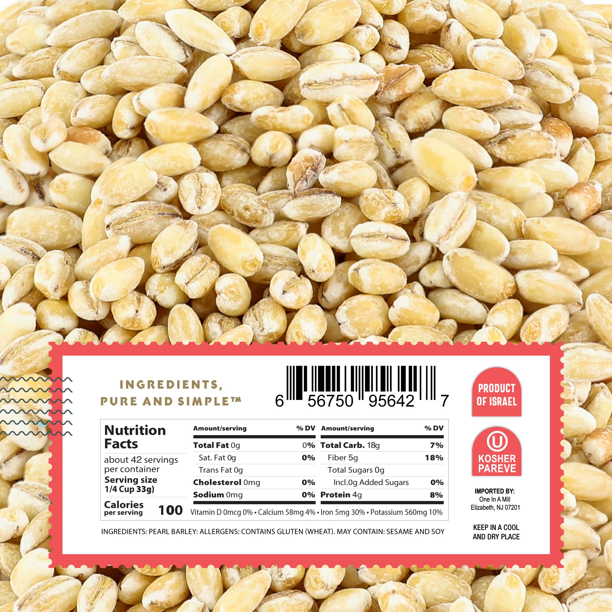ONE IN A MILL Pearl Barley 3LB Bulk Resealable Bag For Beef Stew Soups Steel Cut Oatmeal Casseroles — view 6