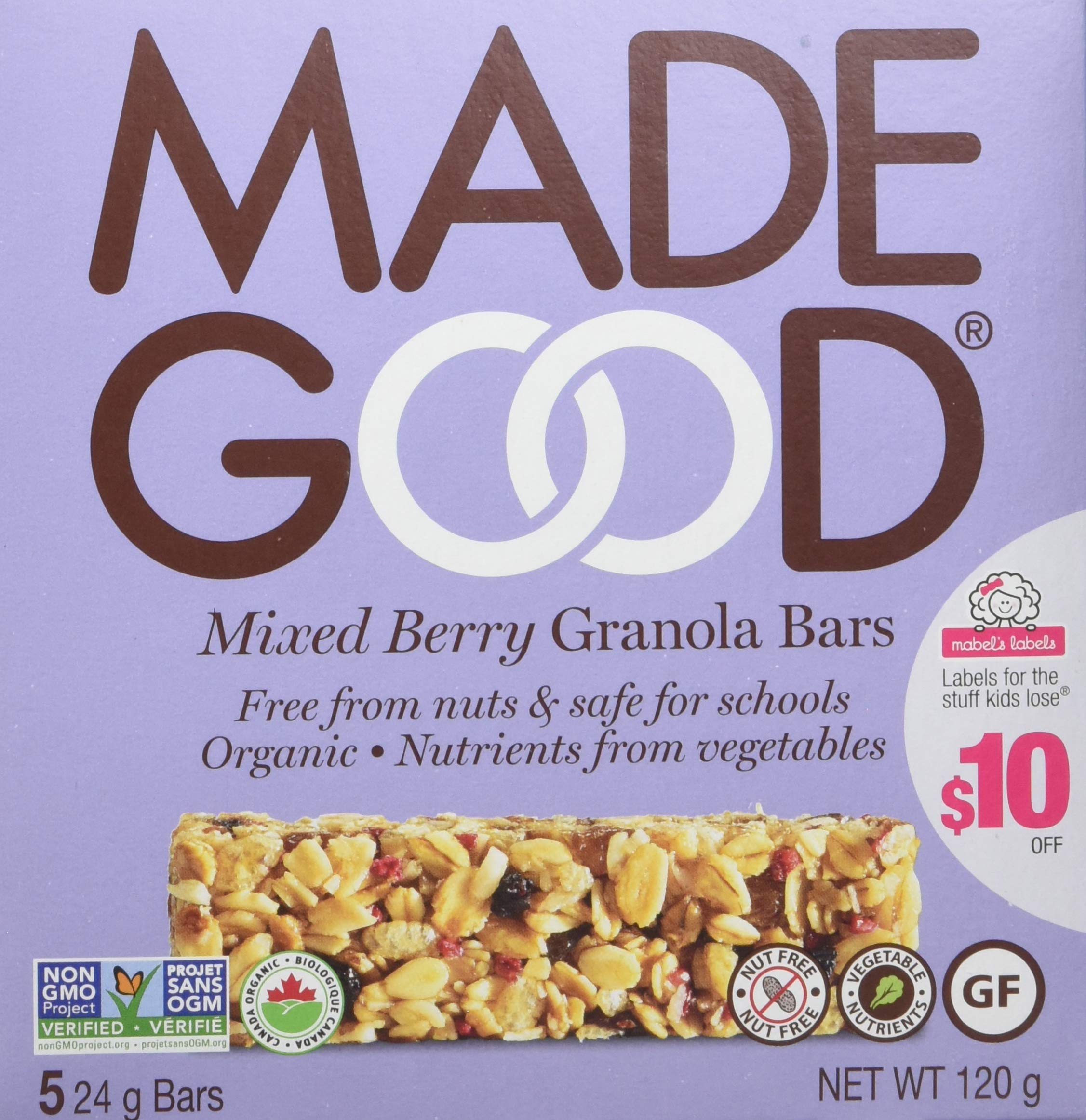 Made GoodGranola Bars-Mixed Berries, 24g, Pack of 5