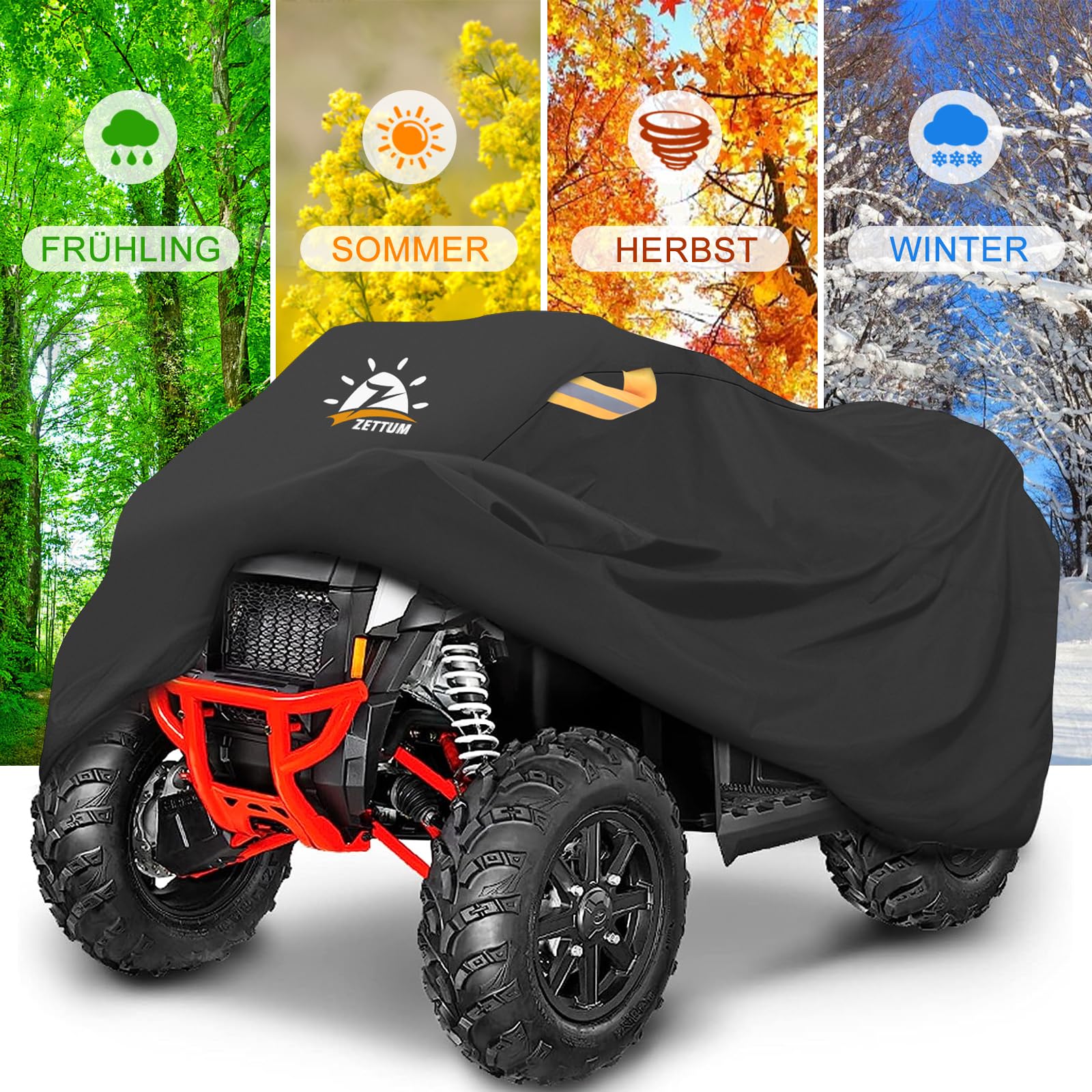 XL Quad ATV afdekzeil NEVERLAND Quad ATV voertuig afdekking bescherming cover afdekking fosforescerend waterdicht winterbestendig stofdicht regen UV-bescherming waterdicht 210D 210 x 120 x 115 cm