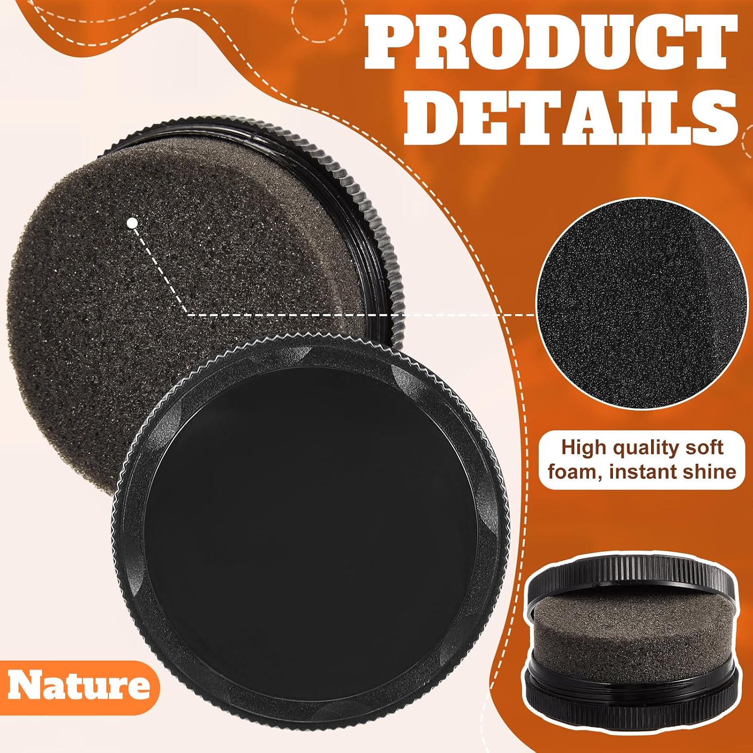 Loopeer 12Pcs Shoe Shine Sponge, Instant Leather Care image 3