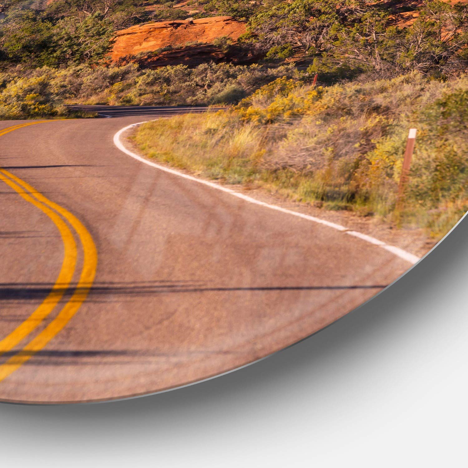 Designart MT12529-C38 Road in Rocky American Prairie Landscape