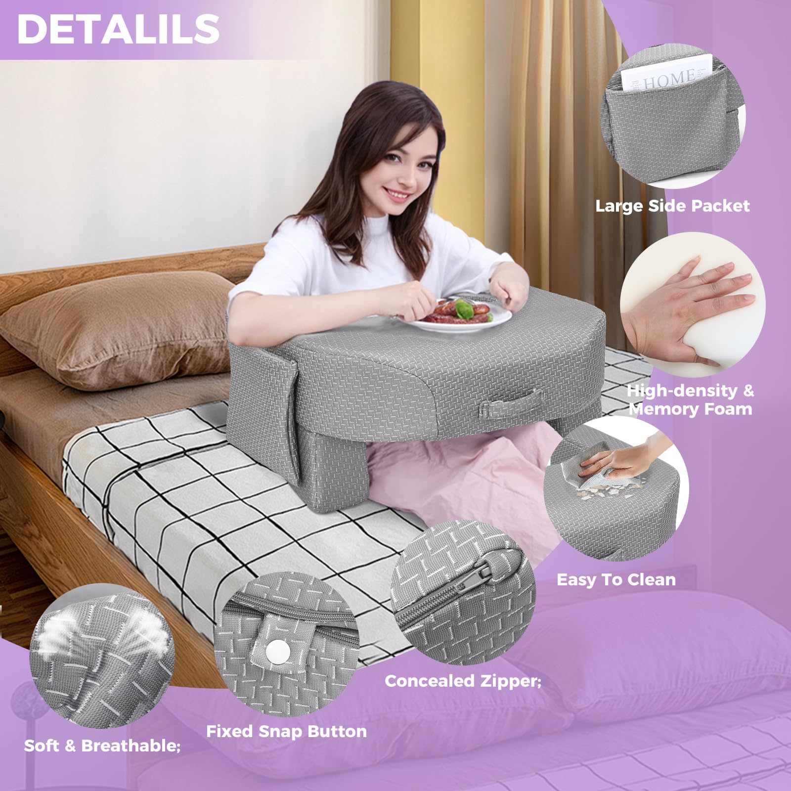 Cuscino Da Lettura E Gaming - Ergonomico A Forma Di U, Per Letto, Divano, Supporto Tablet