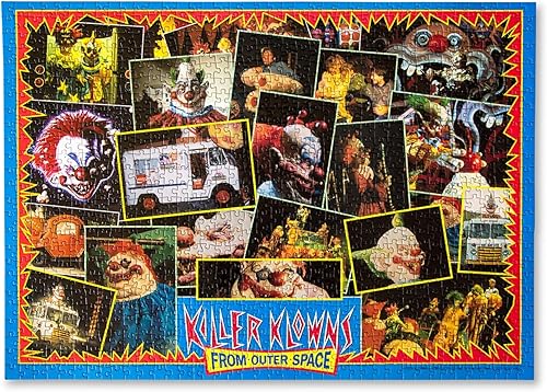 Toynk Killer Klowns from Outer Space Kollage Un rompecabezas de 1000 piezas para adultos 28 x 20 pulgadas Toynk Killer Klowns from Outer Space Kollage Un rompecabezas de 1000 piezas para adultos 28 x 20 pulgadas