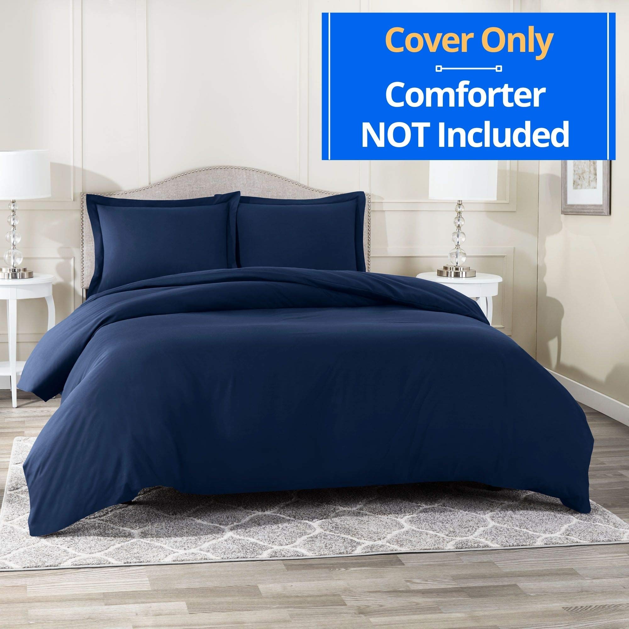 Buy Nestl Navy Blue Duvet Cover Full Size Soft Full Size Duvet Cover