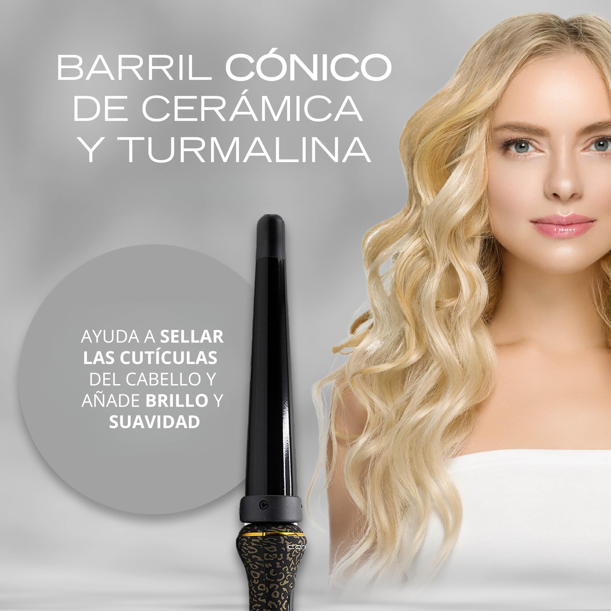 Corioliss Glamour Wand Rizador Pelo Ondas Profesional Cerámica Turmalina 80º-210º