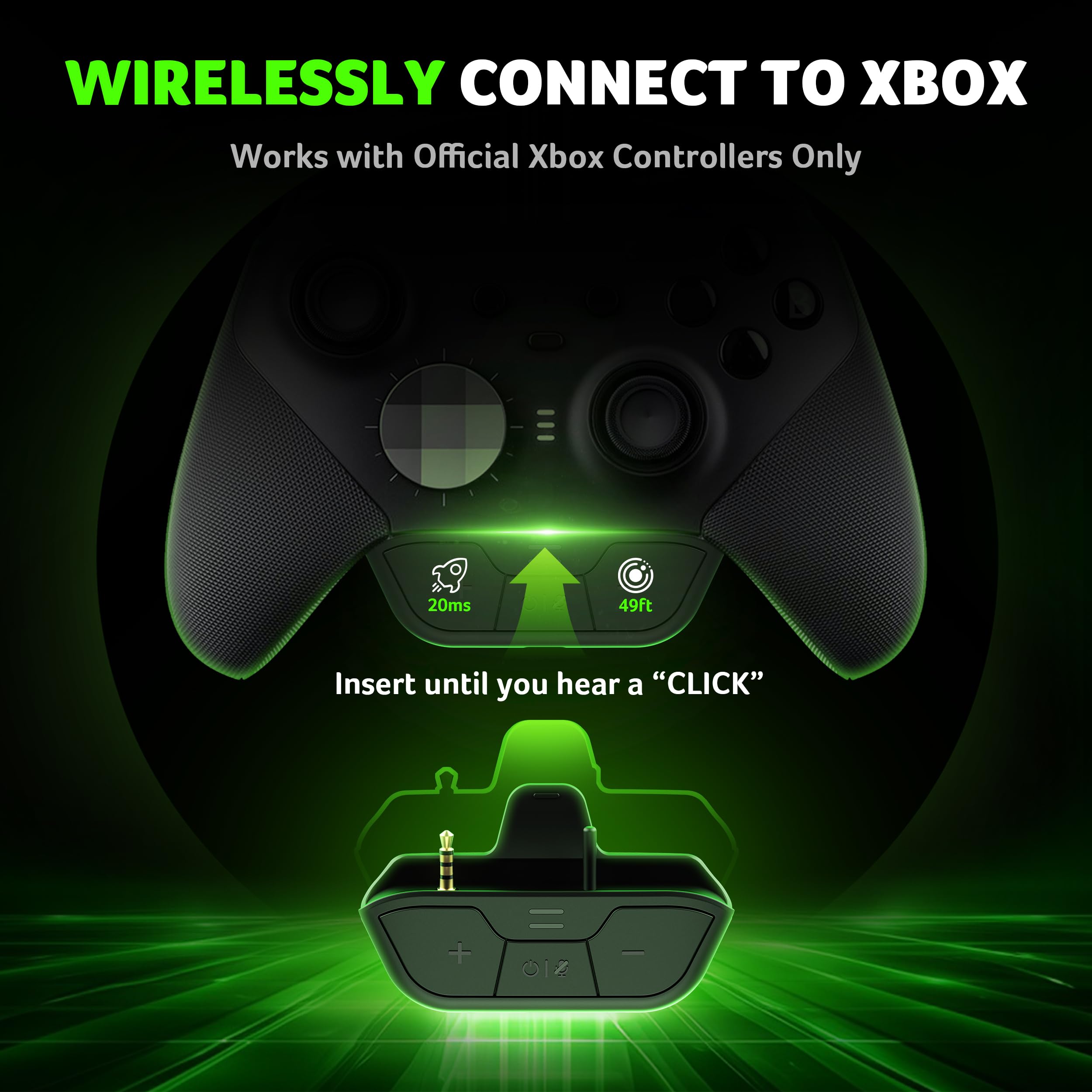 acer acer Wireless Gaming Headset for Xbox Series X|S & Xbox One, Bluetooth 5.4 Headphones with Noise Canceling Mic, 3D Surround Sound, 40H Battery, Compatible with PC, PS5, Switch, Mac - Black Green in use