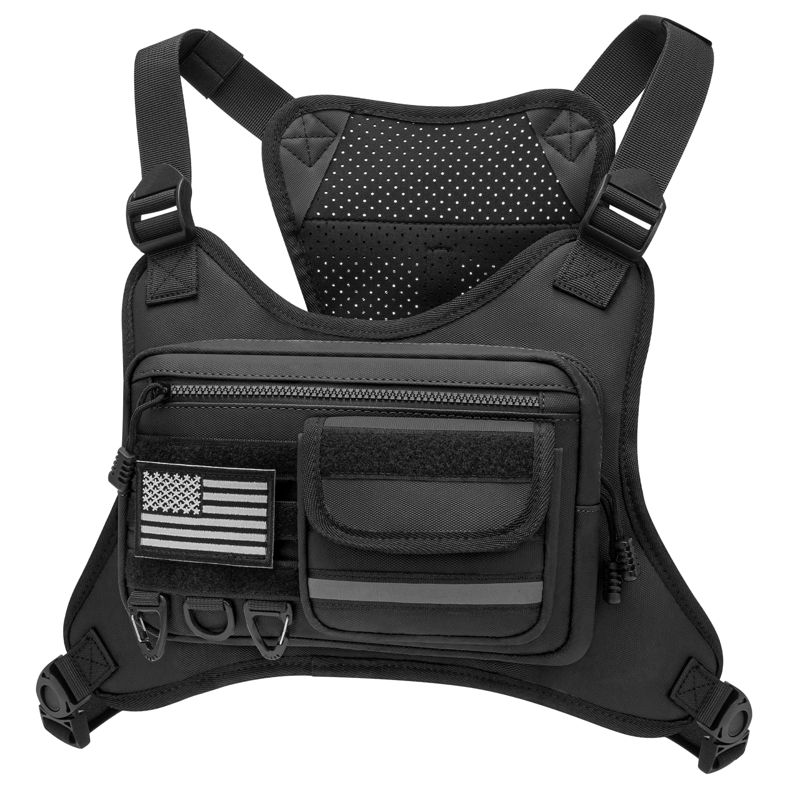 Chest Bag for Men Women, Outdoor Sports Running Vest Bag, Chest Pack for Running, Cycling, Hiking, Workouts, Travel