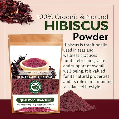 Miniatura 5 de AYUSHKA ORGANIC Hibisco en polvo  Hibisco (17.7 OZ  500 gm)