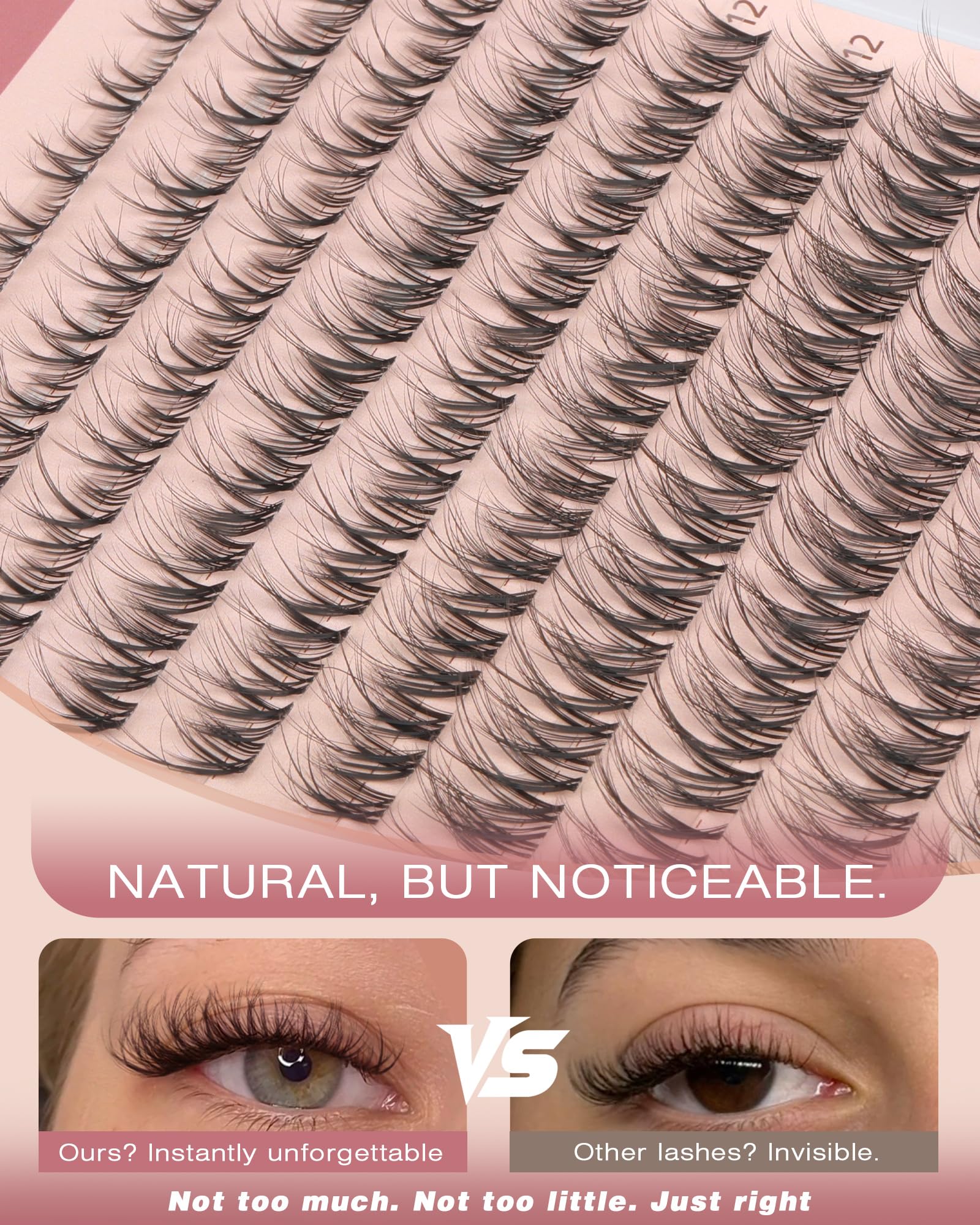 Spider Lash Clusters Kit Breeze Wispy Eyelash Clusters Natural Fluffy Lash Extension Kit D Curly Eyelash Extension Kit Light Cluster Eyelash Extensions DIY Individual Lashes Clusters by TNFVLONEINS - 5