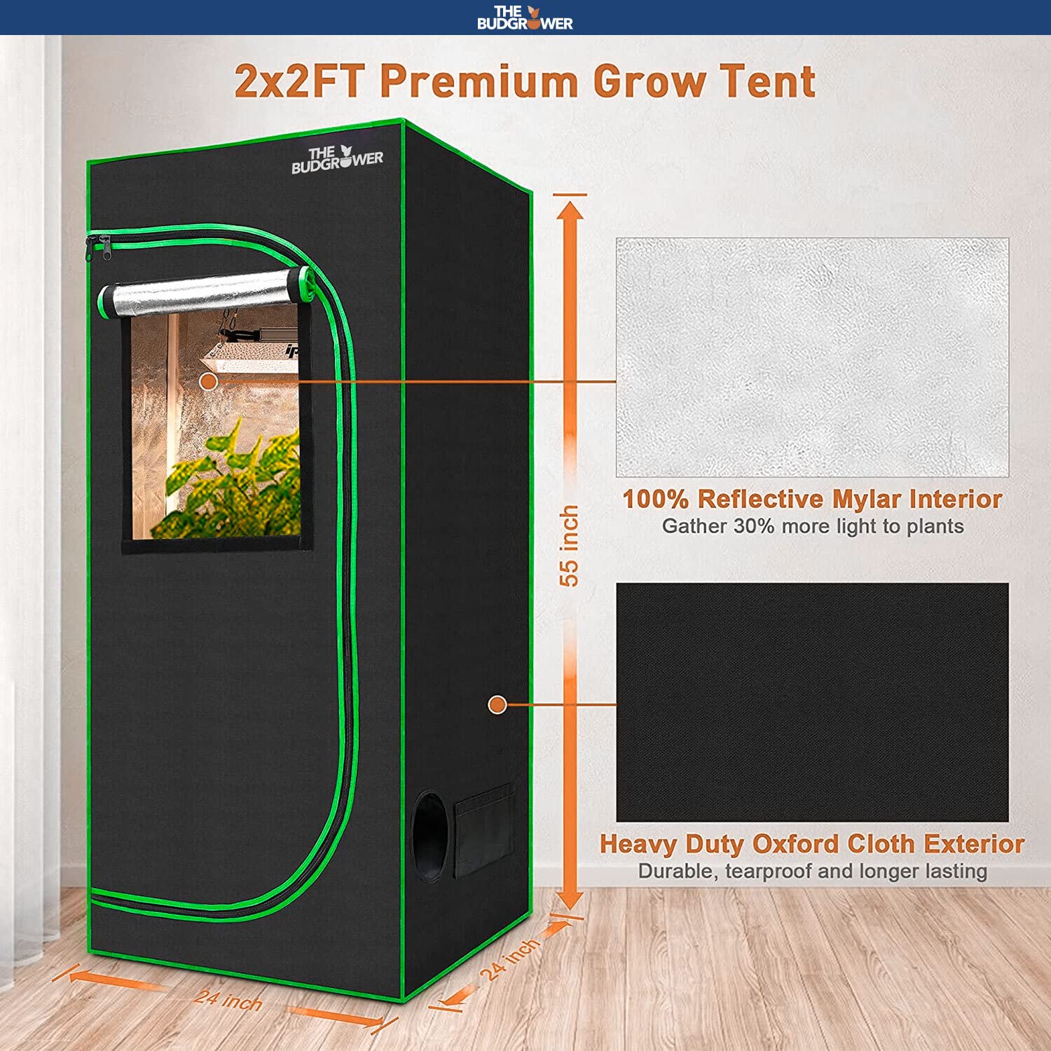 Buy The Bud Grower Indoor Home Grow Kit Complete with Tent, 600