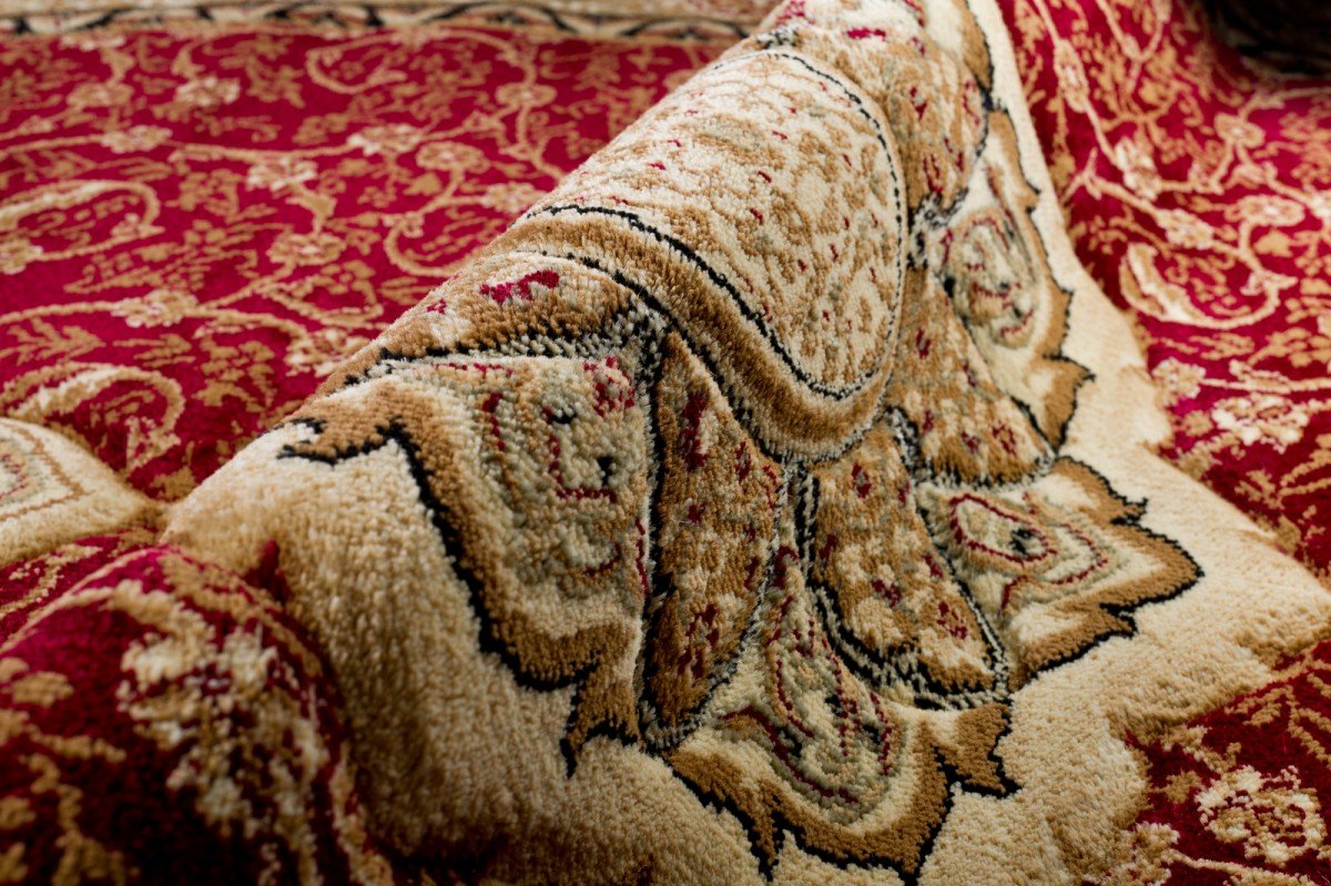 Carpeto Rugs Tappeto Ovale 140 x 190 cm rosso Orientale Classico Iskander Collezione