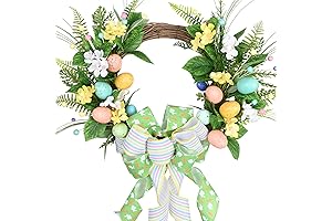Exquisite Easter Wreath for Front Door Outdoor Ambiance
