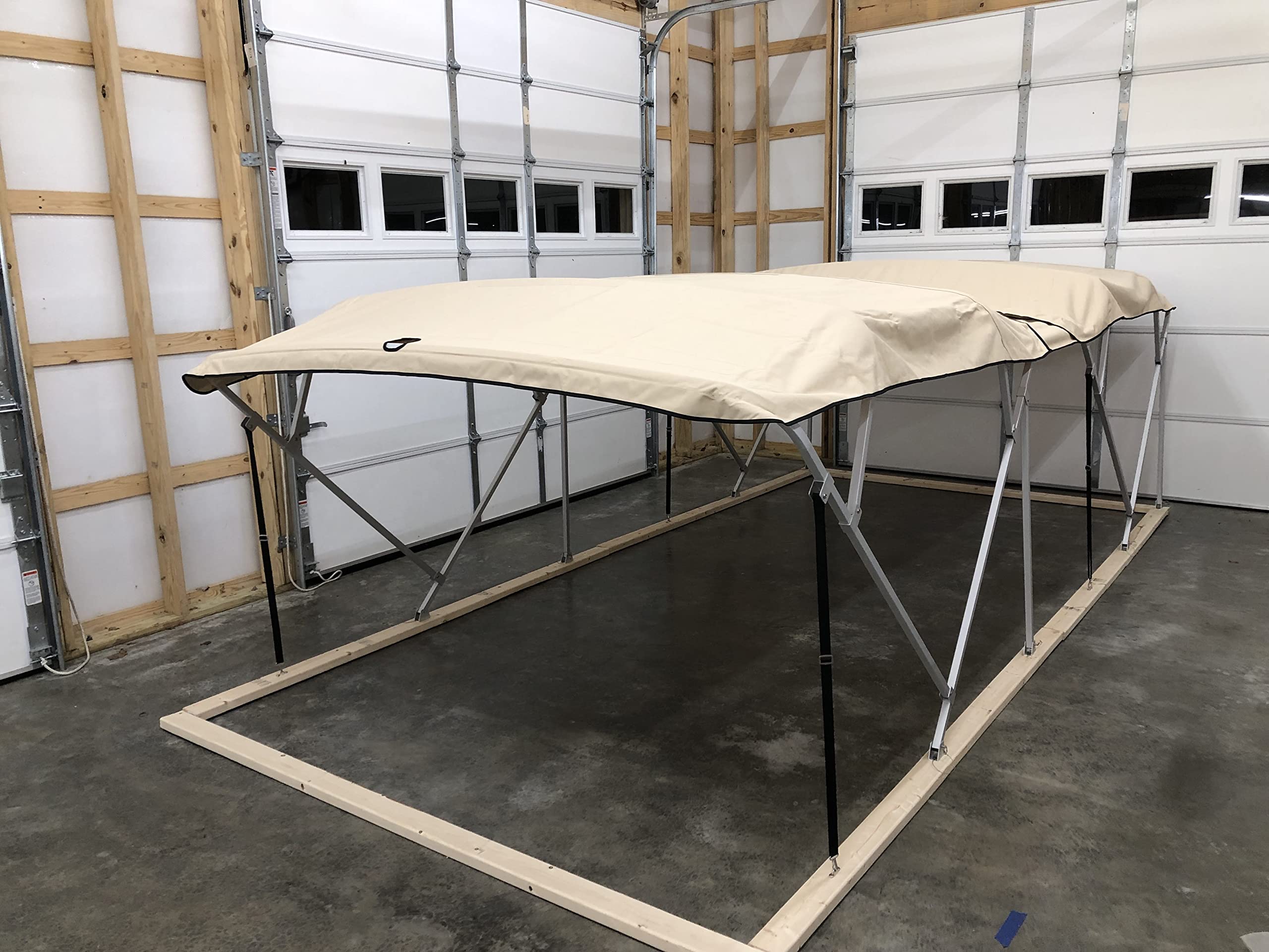 Cypress Rowe Outfitters Monster Double Pontoon Boat Bimini Top, 17' Long, 8' Wide, fits 91-96