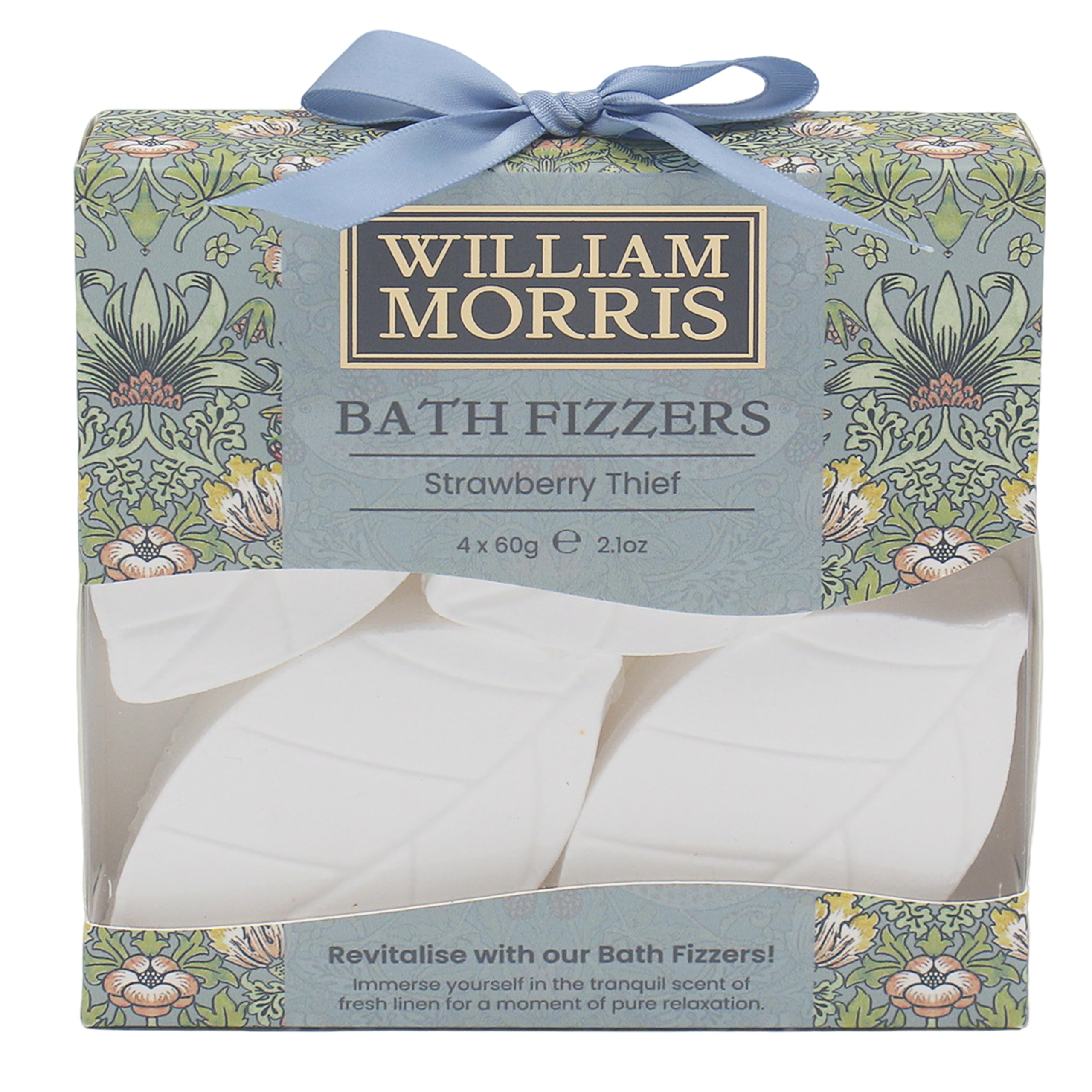 The Leonardo Collection Wm. Morris Strawberry Thief Bath Fizzers 4 x 60g