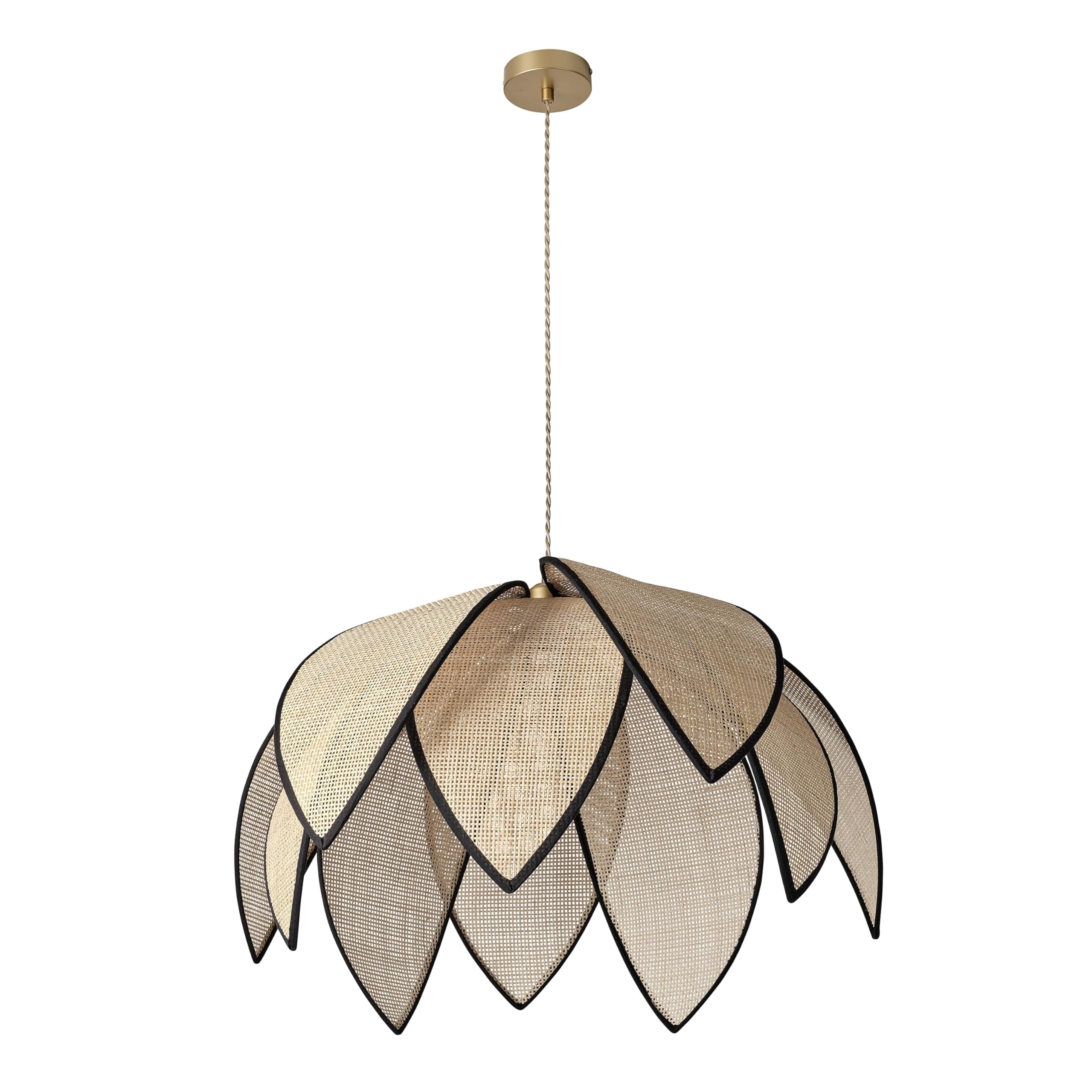 Osram Decor Rattan Lotus Pendant Ceiling Light 670 E27 Brown from B&Q