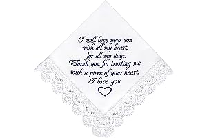 Personalized "Mother of the Groom" Embroidered Wedding Handkerchief