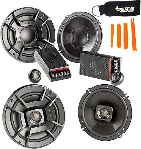 Polk Audio - Un par de componentes DB6502 de 6.5" y altavoces coaxiales DB652 de 6.5" - El paquete incluye 2 pares