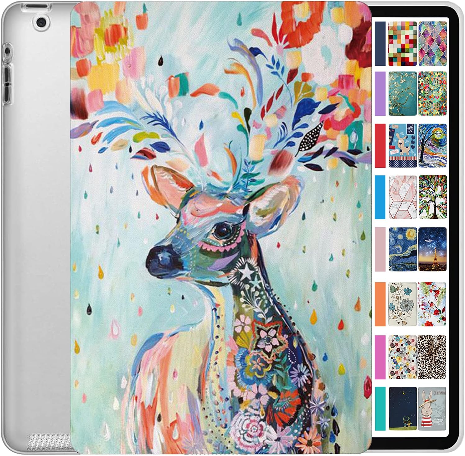 DuraSafe Cases for iPad 9.7 inch Old Model 2 3 4 Gen Case A1458 MD513LL/A A1416 MC705LL/A MD328LL/A MD333LL/A MD336LL/A A1395 MC769LL/A MC954LL/A MC960LL/A MC979LL/A A1459 MD514LL/A - Deer Print