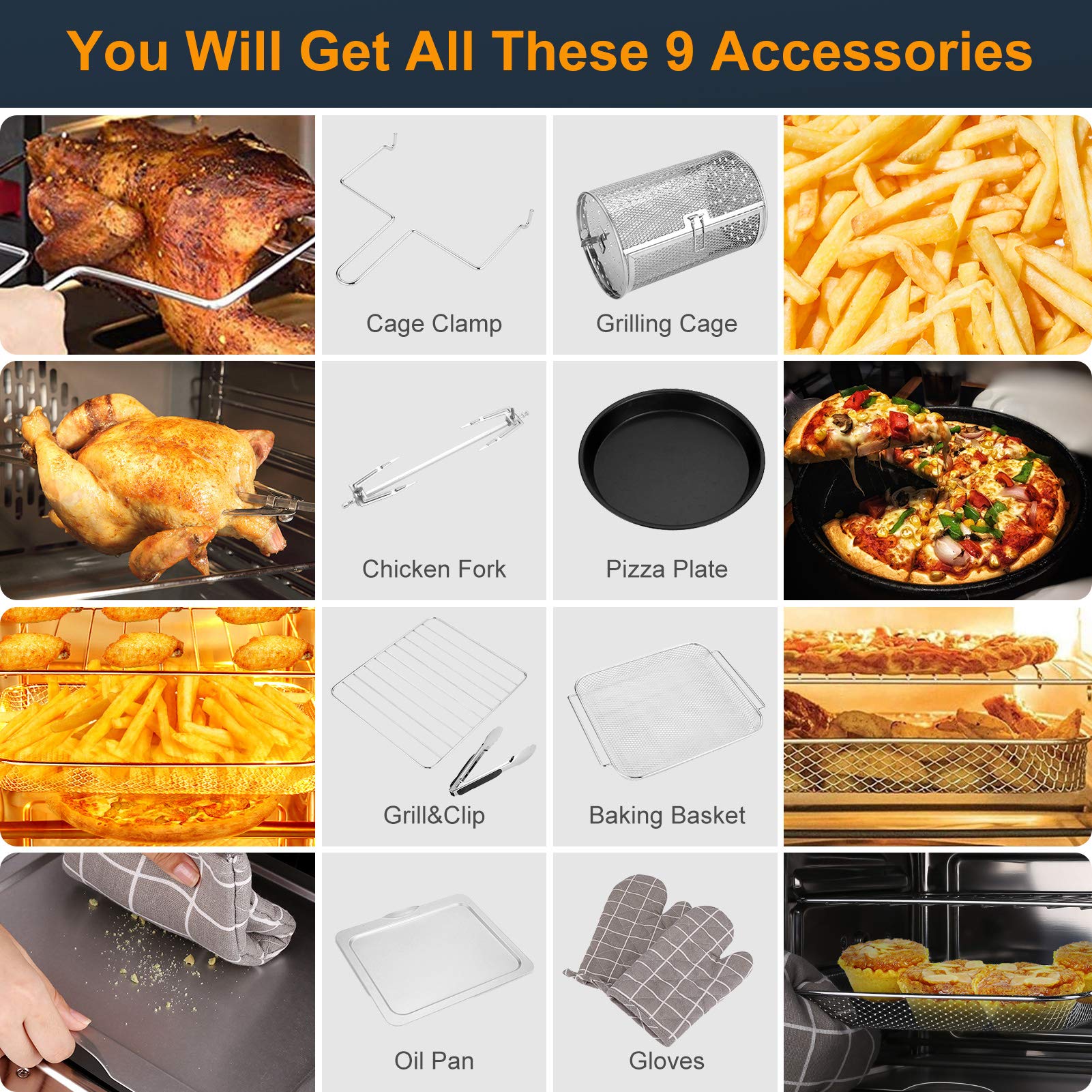 fynllur air fryer oven xl