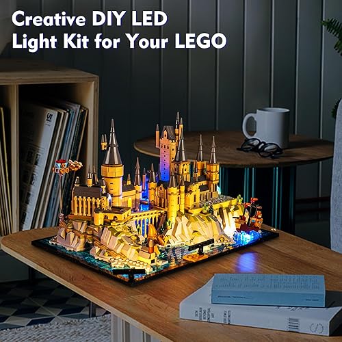 Miniatura 5 de VONADO Kit de luces LED para Lego Hogwarts Castle and Grounds 76419, accesorios de iluminación creativa compatibles con Lego 76419 para fanáticos