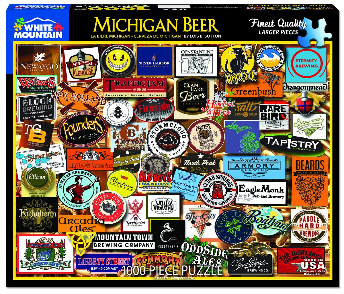 White Mountain 1334 Michigan Beer Jigsaw Puzzle, 1 EA - Image 2