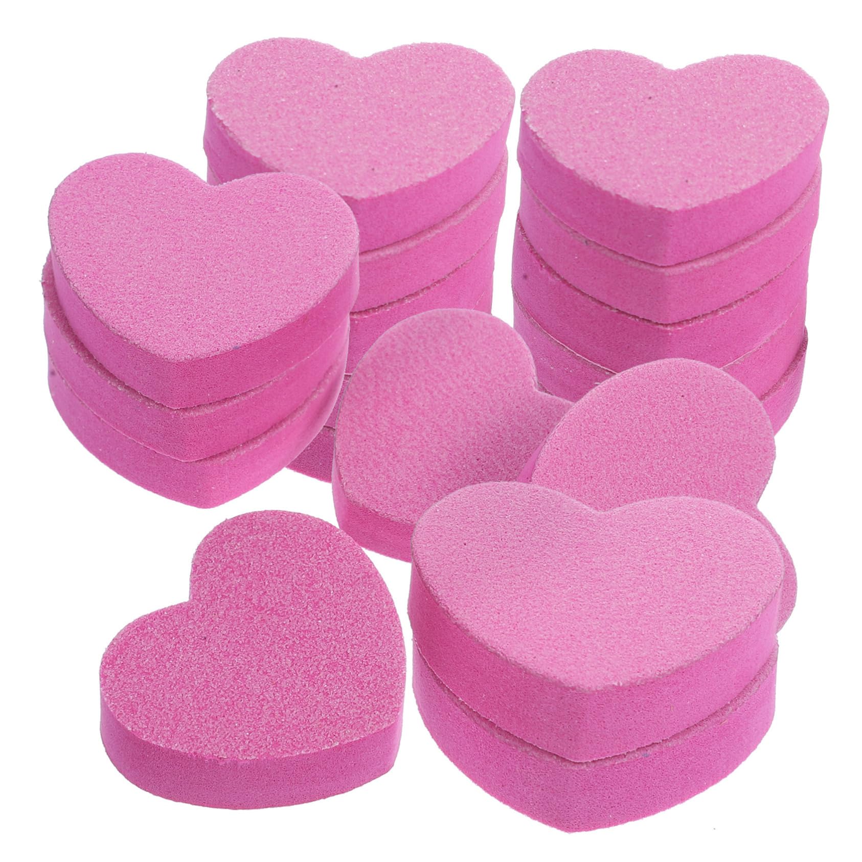 VALICLUD Lima De Uñas De Manicura Exfoliante Bloque De Limado De Uñas Bloque De Uñas De Pulido Bloque De Pulidor De Uñas Bloque Amortiguador De Uñas Esponja Rosa 50 Piezas X 4