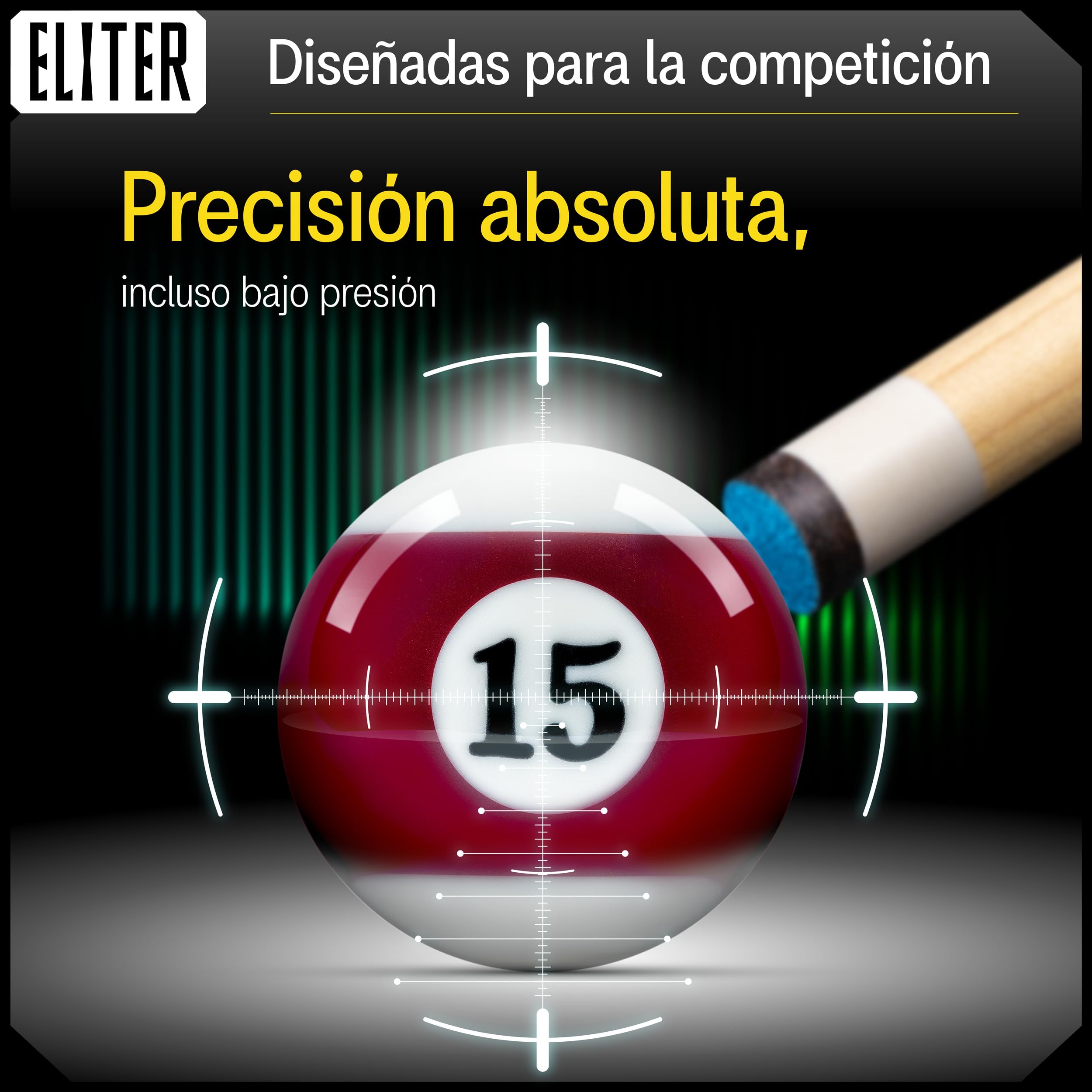 Juego de Bolas de Billar de Resina Fenólica – 16 Bolas de Billar 2-1/4 Pulgadas (57,2 mm) con Bola Blanca para Mesas de Billar Estándar