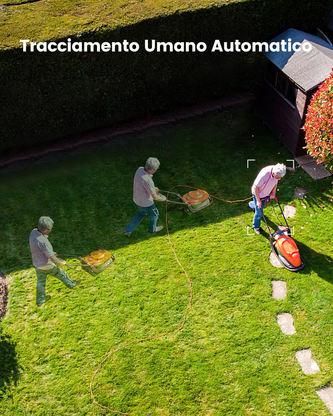 aosu 2K Telecamera con Pannello Solare 360°PTZ, Rilevamento del Movimento | 3MP Telecamera WiFi Esterno,Visione Notturna a Colori,Audio Bidirezionale e Grado di Protezione IP65