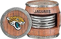 Vista 15 de FOCO NFL Team Logo 5-Pack Barrel Beverage Drink Coaster Set