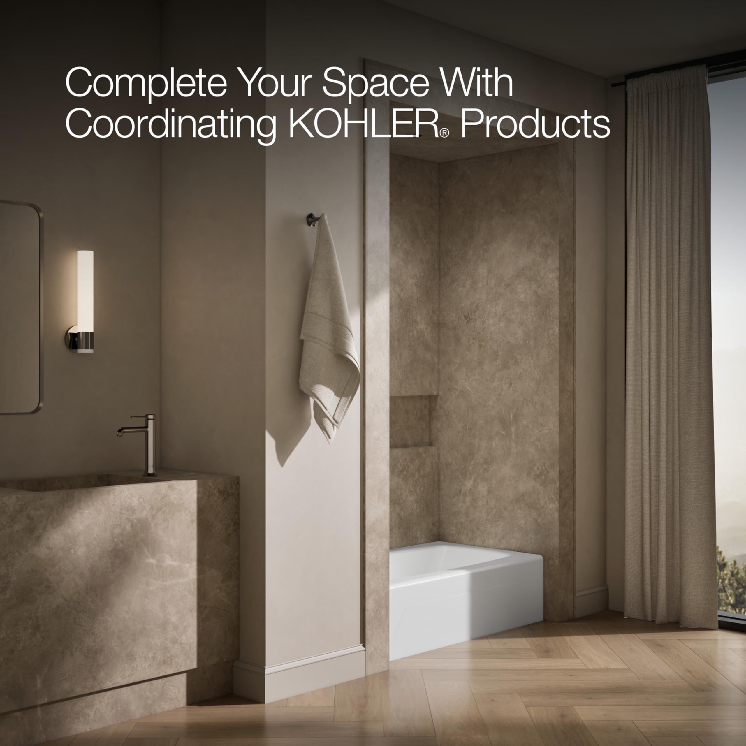 Amazon | KOHLER K- Seaforth 風呂桶 左側排水 20 - 30 Gallons 745-0