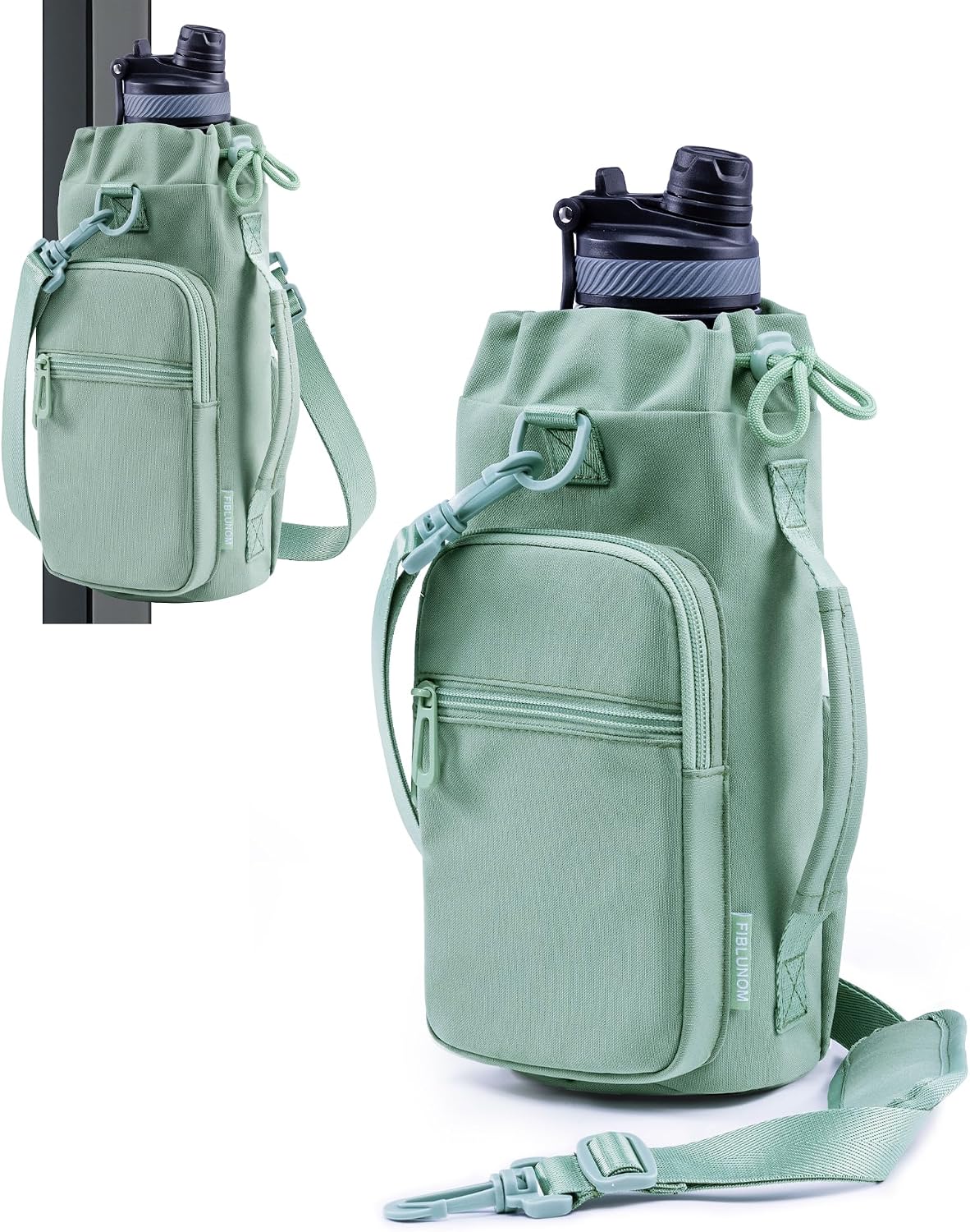 40oz Magnetic Gym Bag Water Bottle Holder with Strap, Drink Carrier Gym Accessories for Workout, Sports, Walking