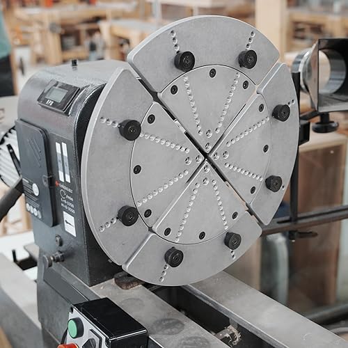 Miniatura 9 de NCK-3.75ZN Portabrocas de torneado de madera de 3-34 pulgadas con rosca directa de 1 "x 8 TPI, tornillos de bloqueo para torneado inverso,