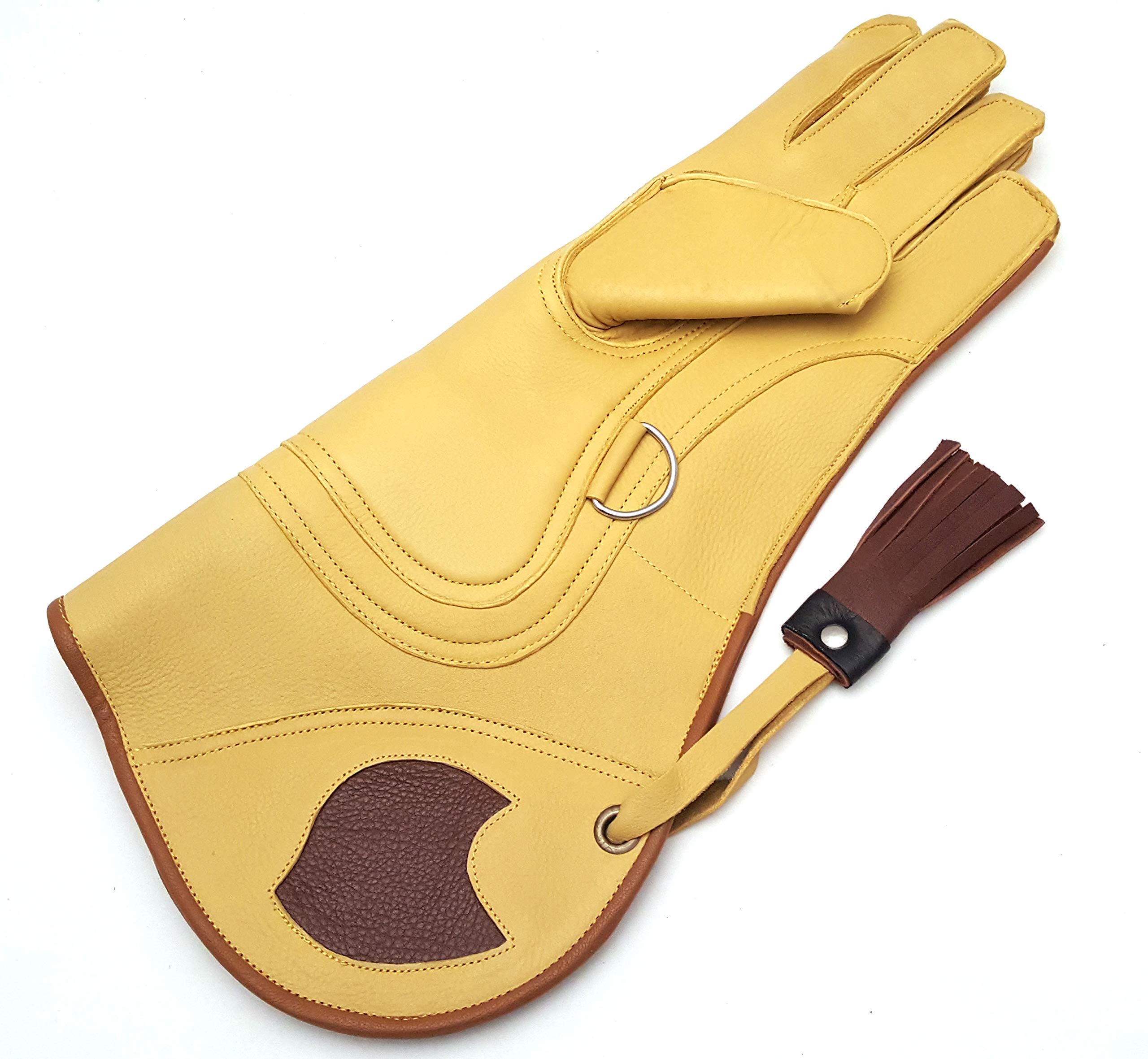 starlingukpkstarlingukpk Quality Three Layer Genuine Soft Strong Cow Hide Leather Falconry 3 Layer Gloves/Bird Handling Gloves/Pet Gloves. (X Large)