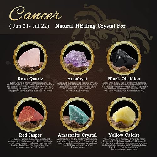 Miniatura 4 de Nicetage Aries - Ideas de regalo de cristales curativos con 12 signos del zodiaco, cristales curativos naturales con juego de caja de horóscopo, 6