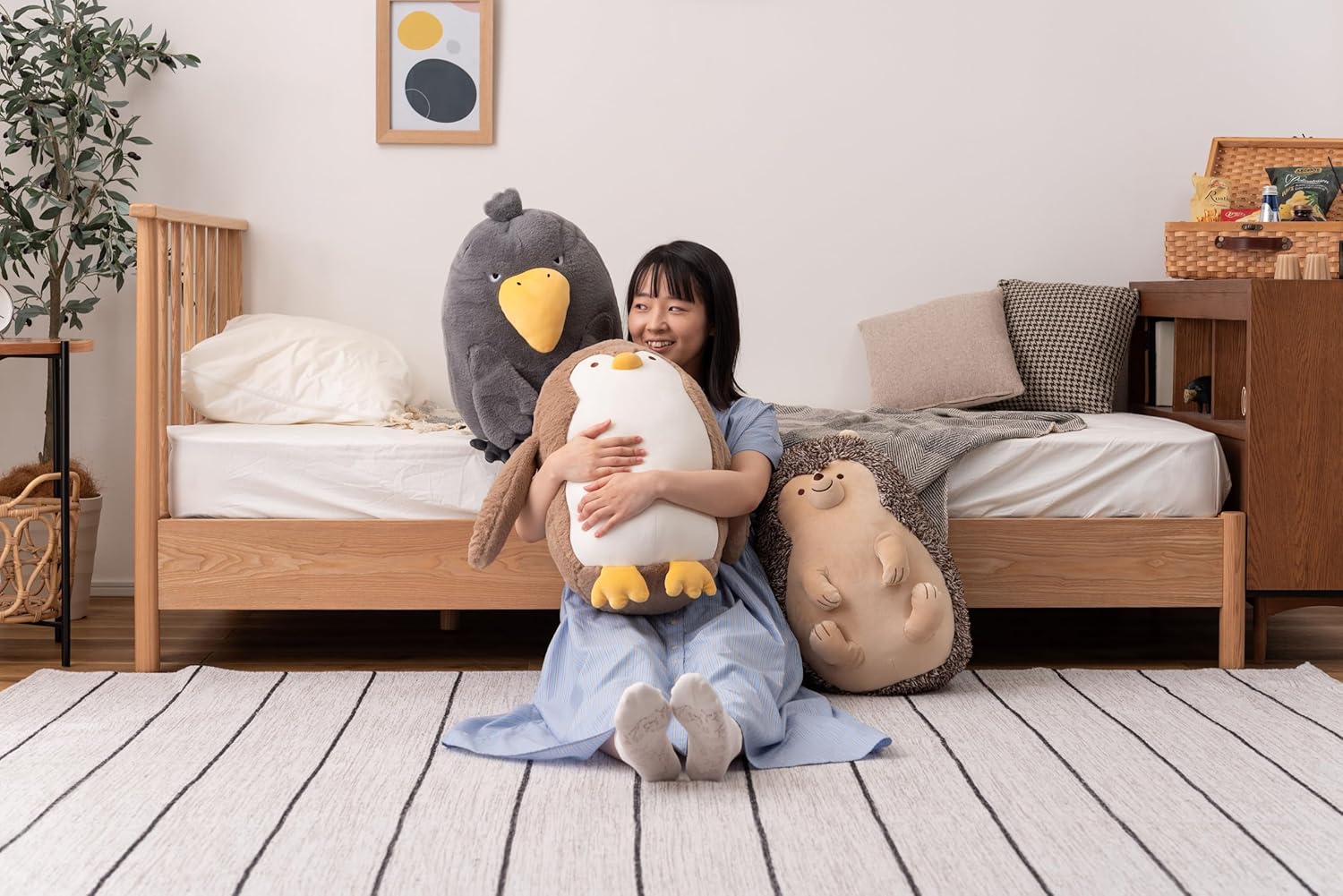 PaletteLife Animal Hugging Pillow, Cute Hedgehog Plush, Height 17 3/8" (44cm), Soft Kawaii Gift for Birthday, Valentine, Christmas