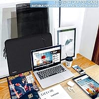 Vista 6 de Funda para laptop de 13.3 pulgadas, a prueba de golpes, funda protectora para computadora con bolsillo para accesorios, bolsa portátil compatible