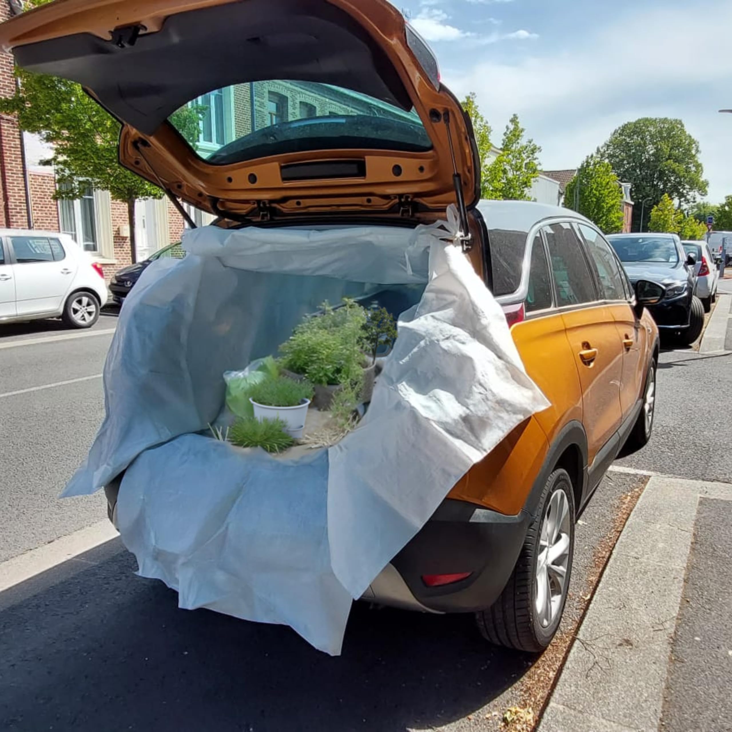 Big-Bag Protection Coffre Voiture Bâche InLairs travaux résistant