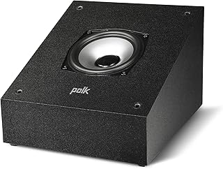 Par de alto-falantes Polk Monitor XT90 de alta resolução para efeito sonoro 3D – certificado Dolby Atmos, DTS:X e DTS virtual: X compatível com Woofer dinamicamente equilibrado, preto escuro