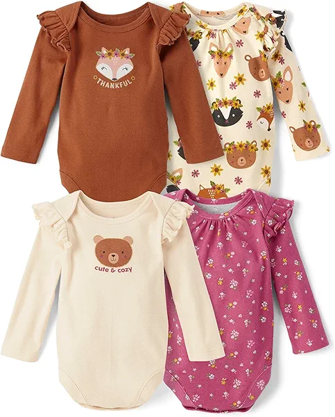 The Children's Place,Unisex Baby,and Newborn Everyday Long Sleeve Bodysuits